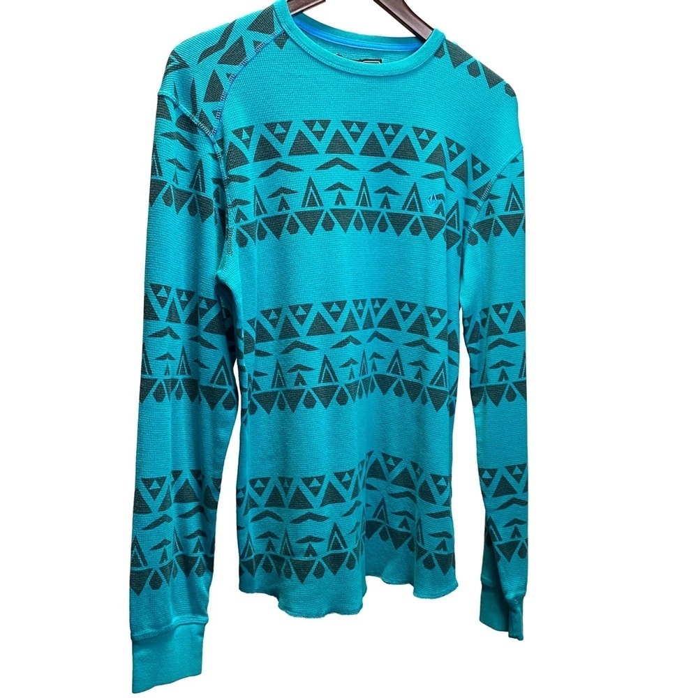 Men’s Green Volcom Waffle Knit Sweater Size Medium